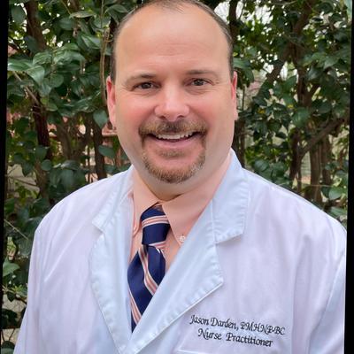 Jason Darden, MSN,PMHNP-BC, medical provider specialize in ADHD, Depression, Anxiety, Medication Management, Mental Health, Adult Psychiatry