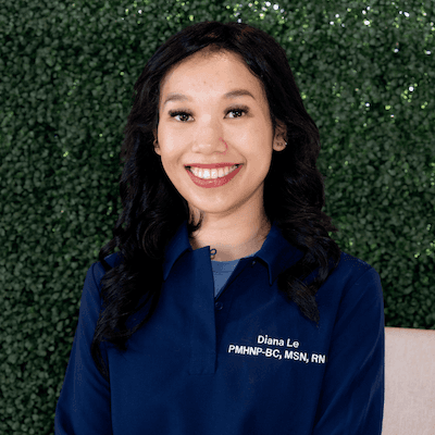Diana Le, MSN,APRN,PMHNP-BC, medical provider specialize in Mental Health, Adult Psychiatry, Nursing, Psychiatry, Psychotherapy, Child Psychiatry, Addiction Medicine, Behavioral Medicine, Holistic Medicine, Preventive Medicine