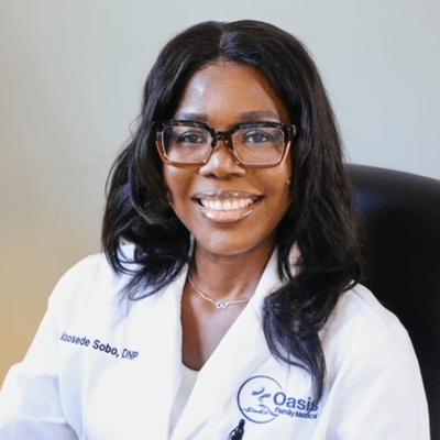Abosede Sobo, DNP,MSN,FNP-C, medical provider specialize in Family Medicine, Weight Loss, Pain Management, Pediatrics
