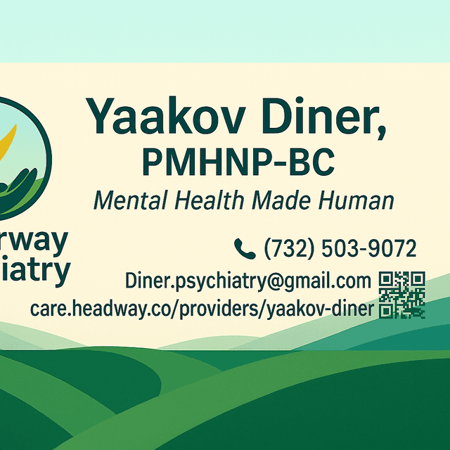 Yaakov Diner, APRN,PMHNP-BC, medical provider specialize in Psychiatric & Mental Health