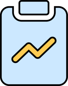 Get Treatment 16 light blue clipboard with yellow line