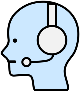 light blue support head